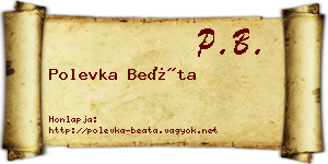 Polevka Beáta névjegykártya